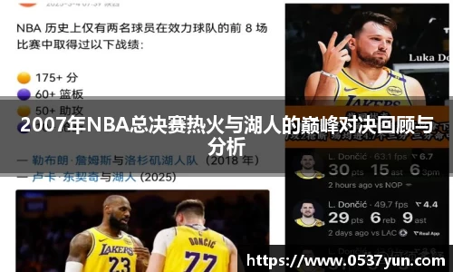 2007年NBA总决赛热火与湖人的巅峰对决回顾与分析